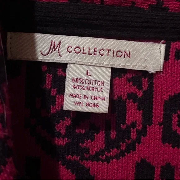 Gorgeous red and black sweater cardigan blazer - Picture 2 of 6